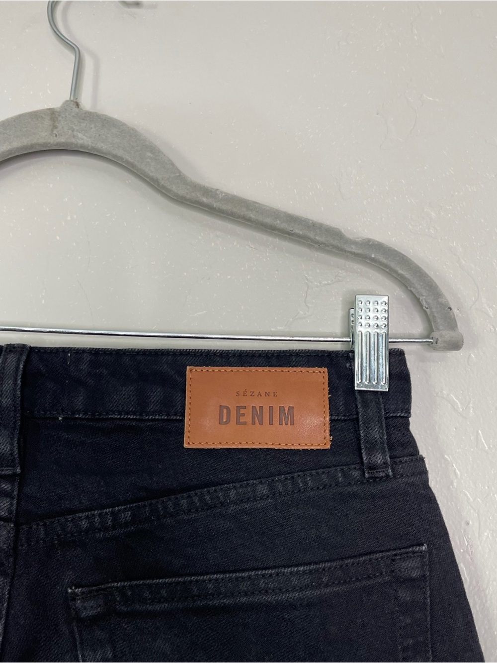 Sezane Denim Womens Straight Fit Cropped Black Jeans Sz 29 - Picture 2 of 6